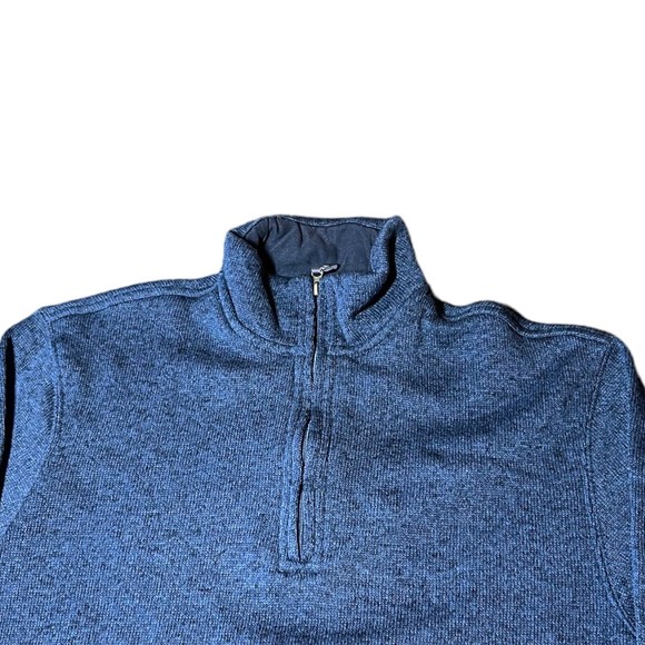 Haggar In Motion Collared Pullover 1/4 Zip Gray Polyester Sweater Men’s Size S - Picture 2 of 4